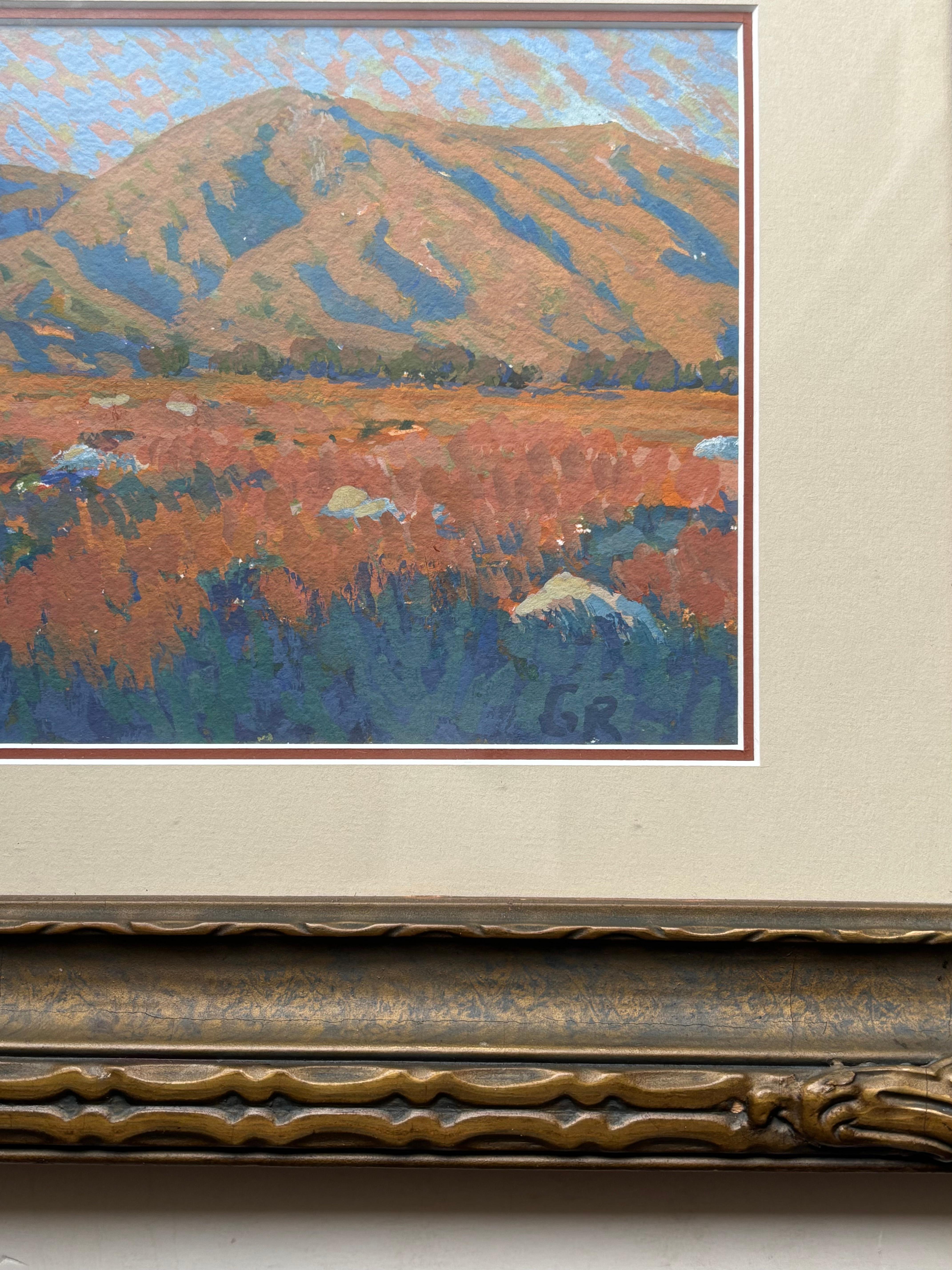 Postmoderno Gary Ray plein air  paesaggio dipinto a olio su tavola, firmato in vendita