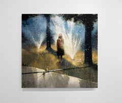 HISSING OF SUMMER - Contemporary Figurative Scene / Painterly Realism / Summer