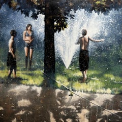 SUMMER STAGES, figurative art, nature, summer, water, earth tones