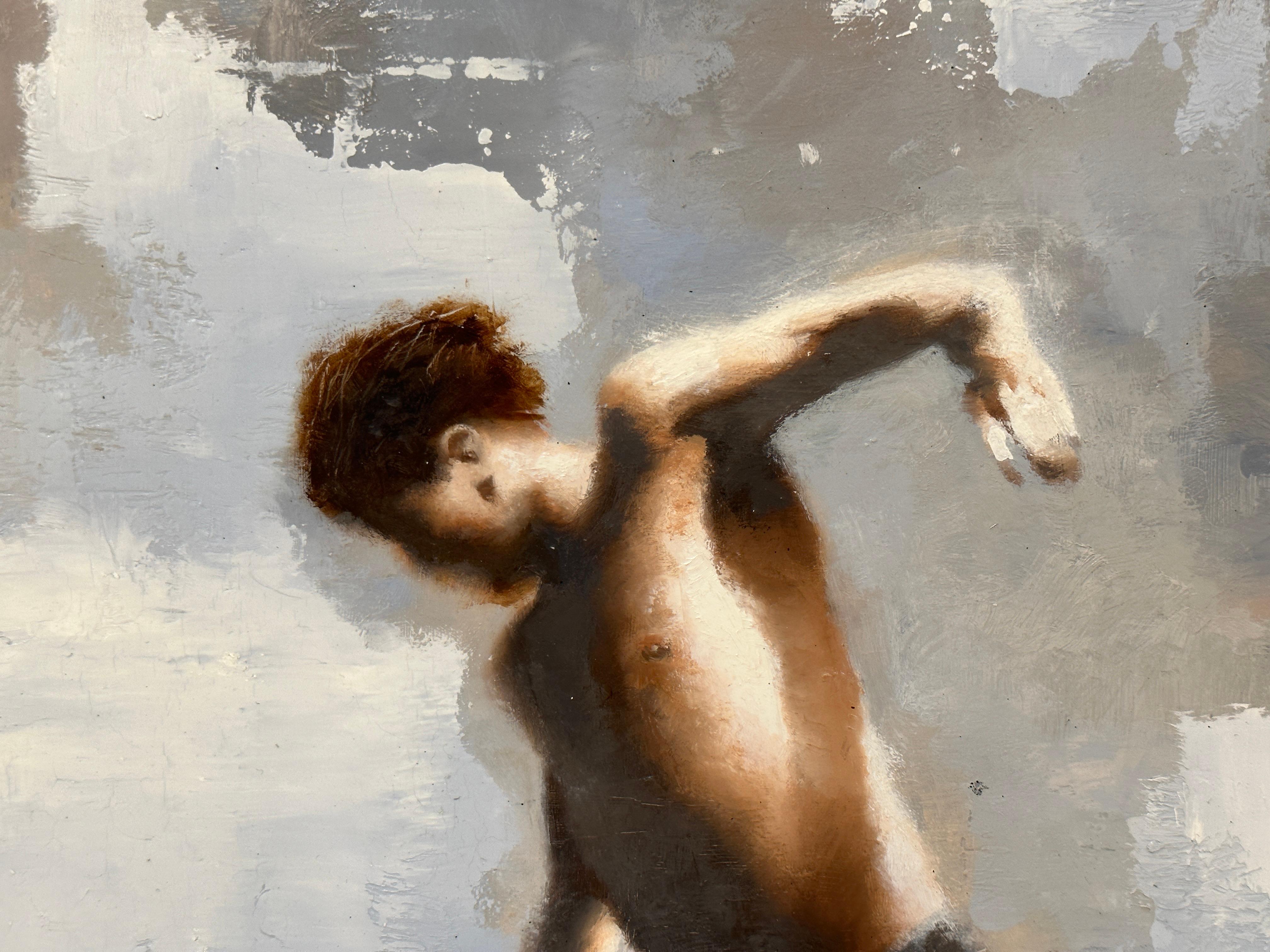 EL DESBELADOR - Pintura figurativa / Realismo / Paisaje onírico - Figurative Painting Gris de Gary Ruddell