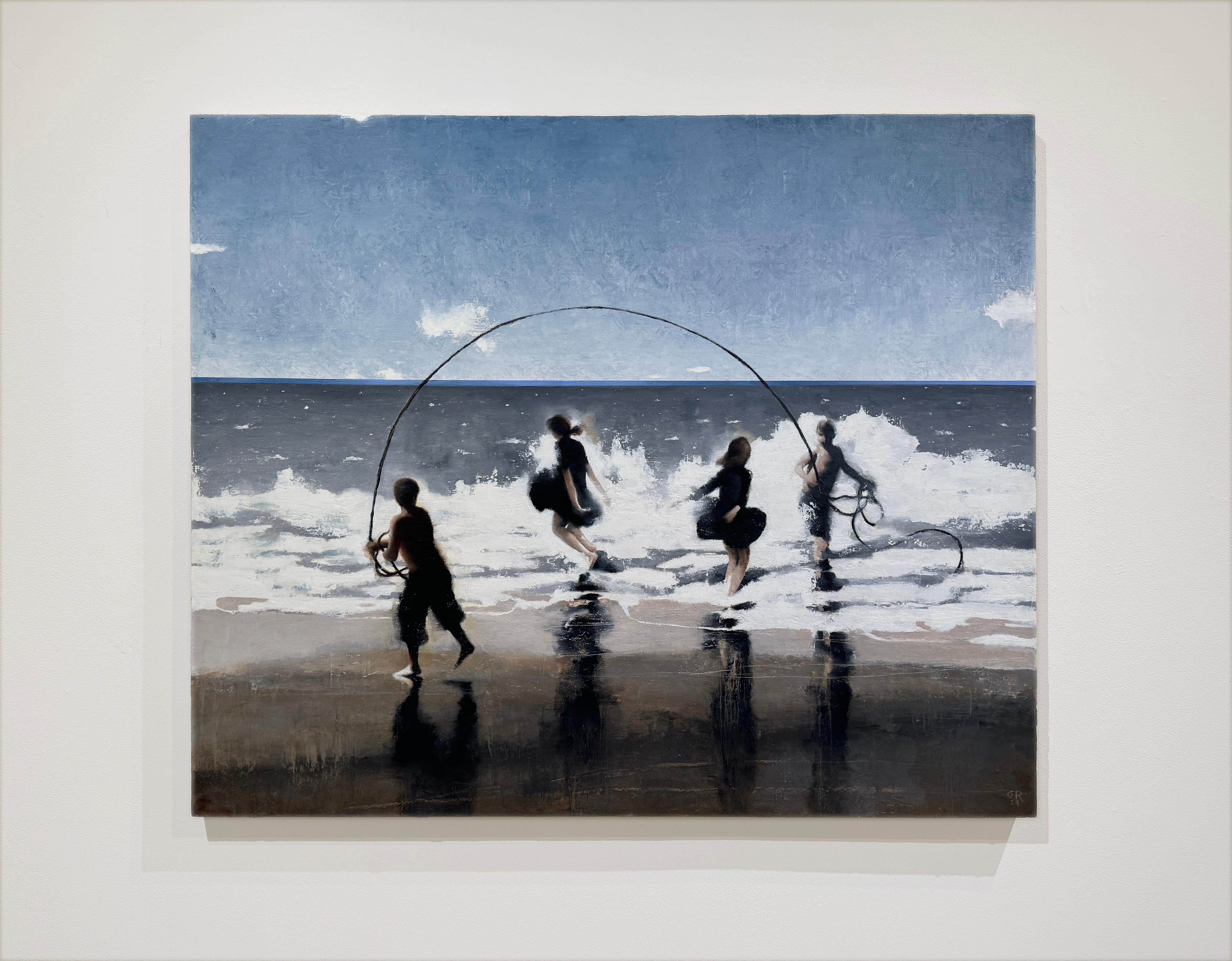 LOS GEMELOS - Figurativo / Caprichoso / Playa - Painting de Gary Ruddell