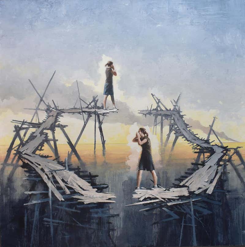 Gary Ruddell - Who We Are, Contemporary Realism, Figurative, Water ...