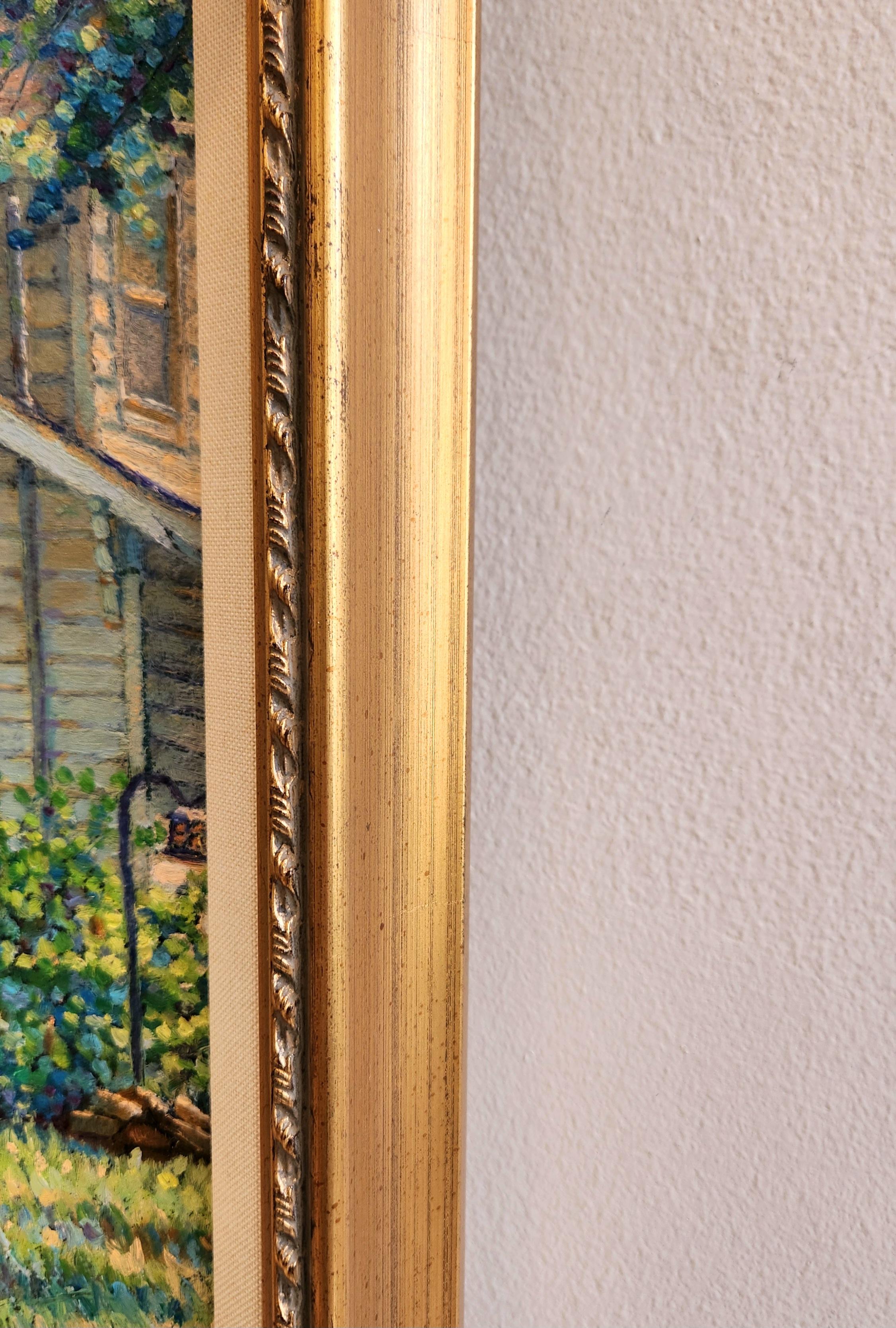 Pittura a olio su lino -- Pomeriggio a Myrtle Ave in vendita 4