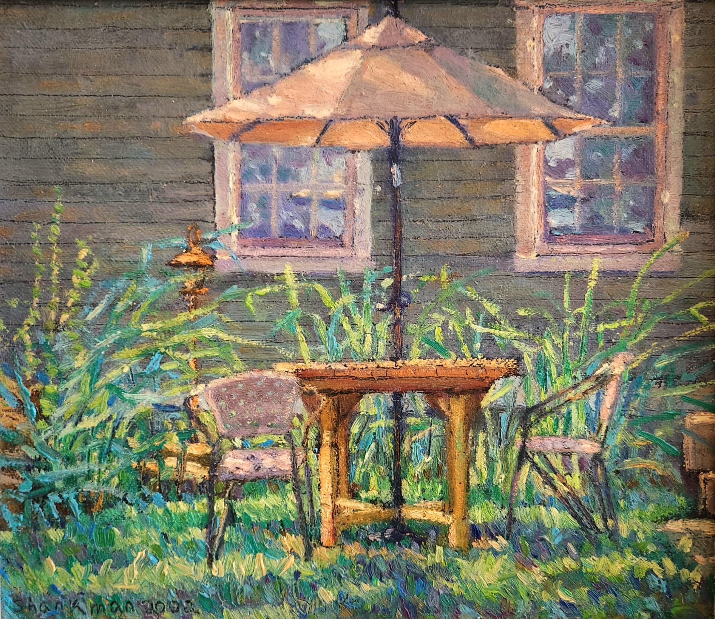 Oil on Linen Painting -- Picnic Table For Sale 5