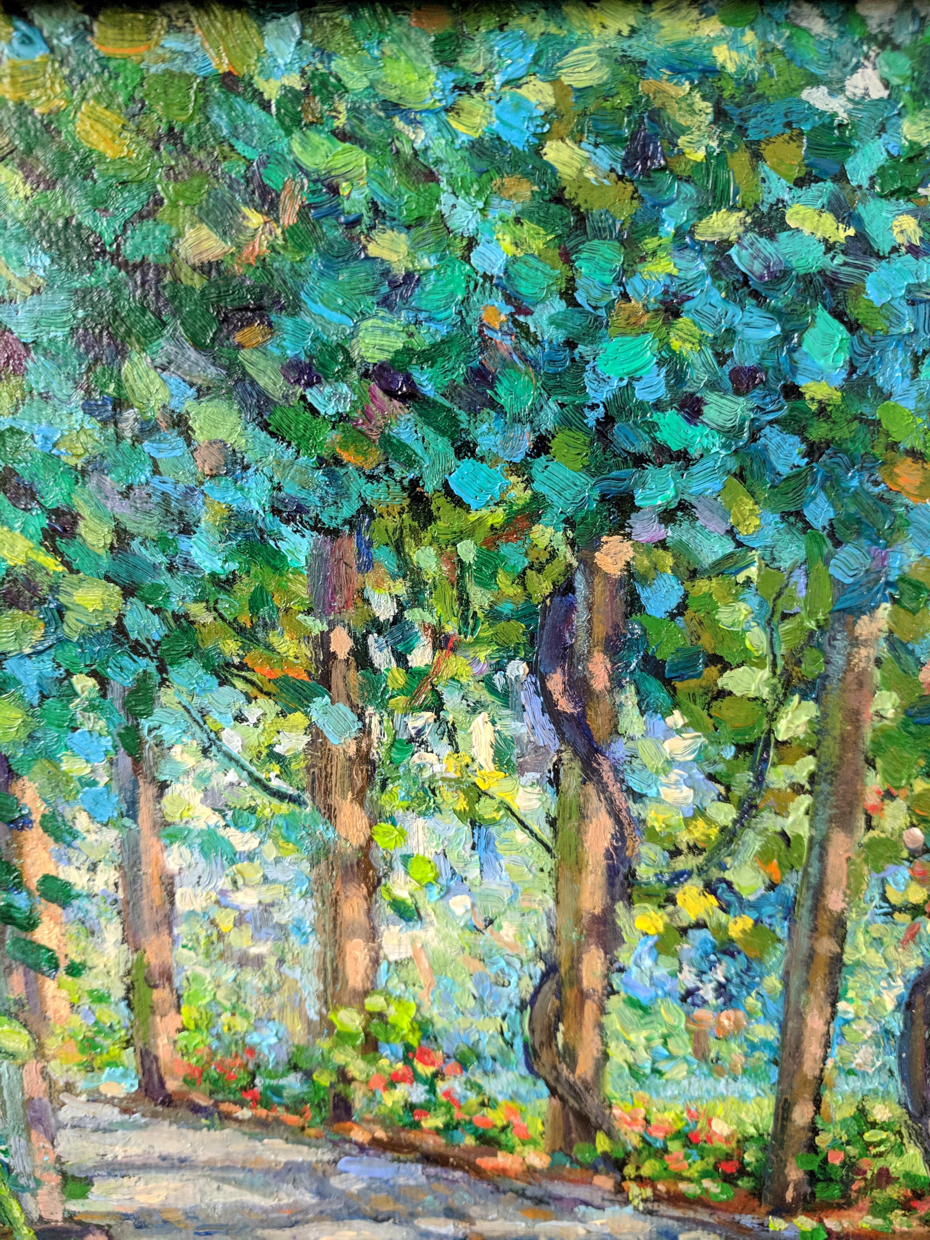 Peinture à l'huile impressionniste sur lin  --  Le port de l'Arbor - Painting de Gary Shankman