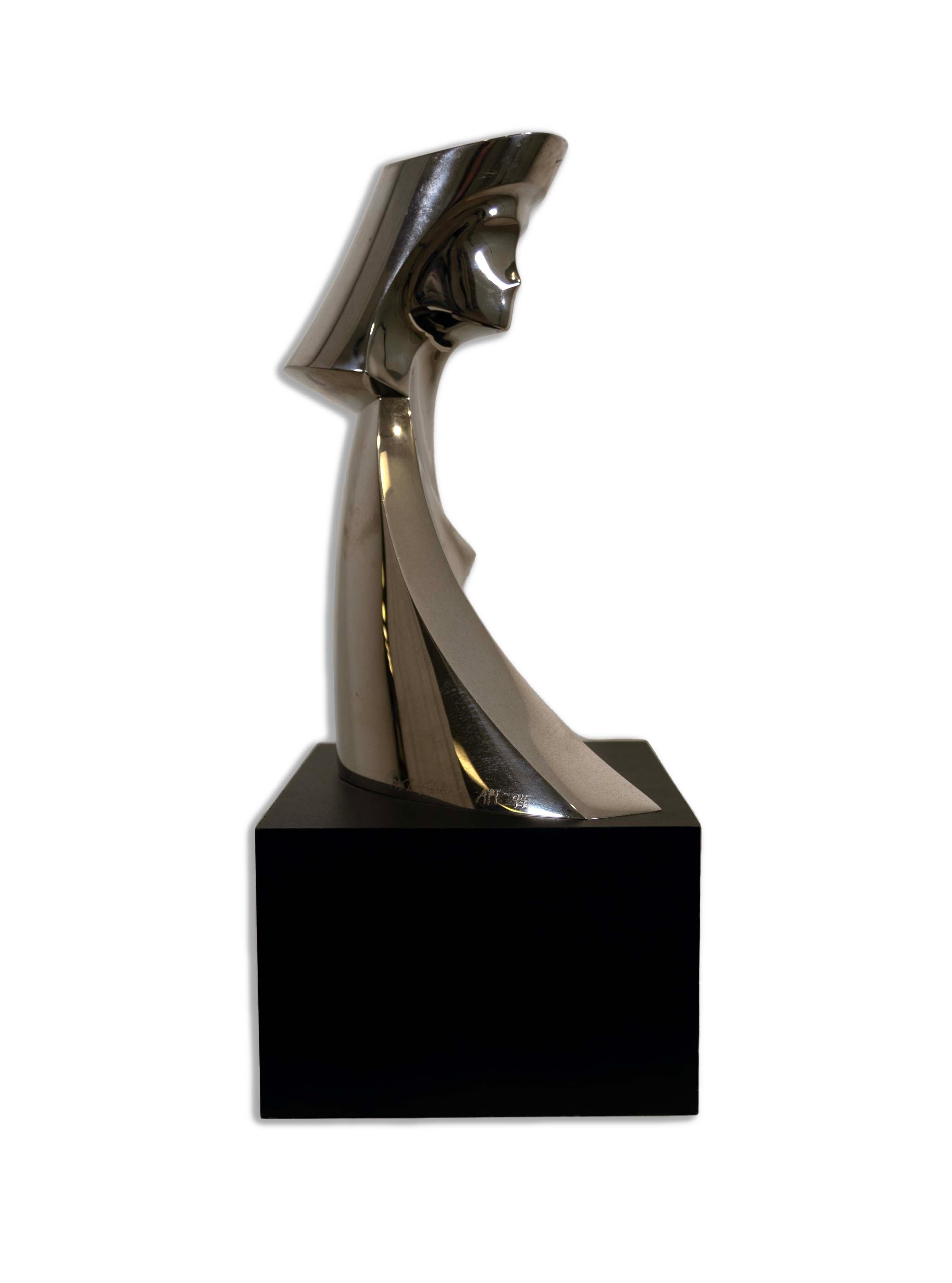 Modern Gary Slater Aluminum Sphinx Sculpture Signed MSL Slater AP 1994 For Sale