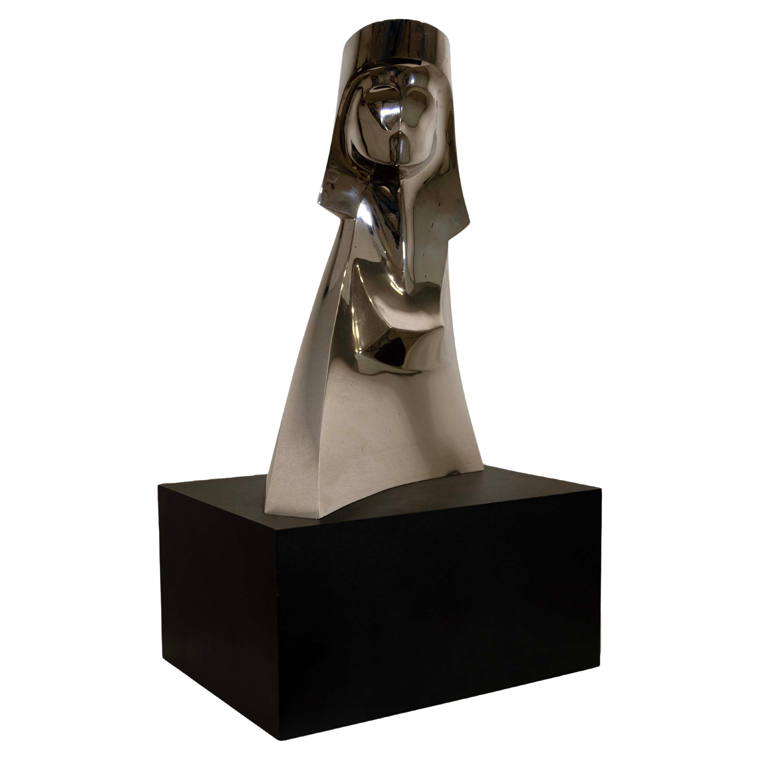 Gary Slater Aluminum Sphinx Sculpture Signed MSL Slater AP 1994 For Sale