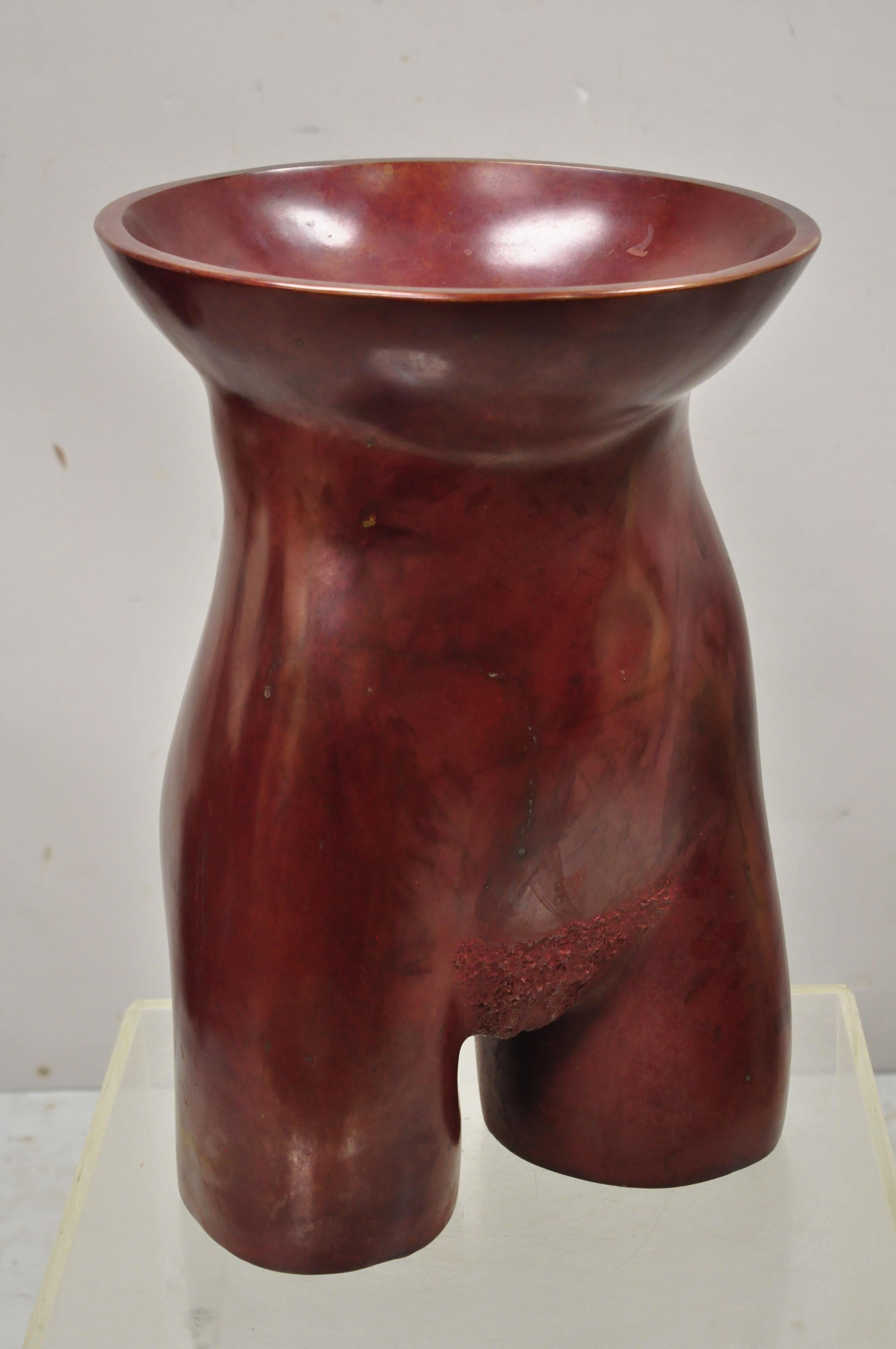 Gary Spradling Bronze Nude Female Torso Art Sculpture Burnished Red For Sale 7