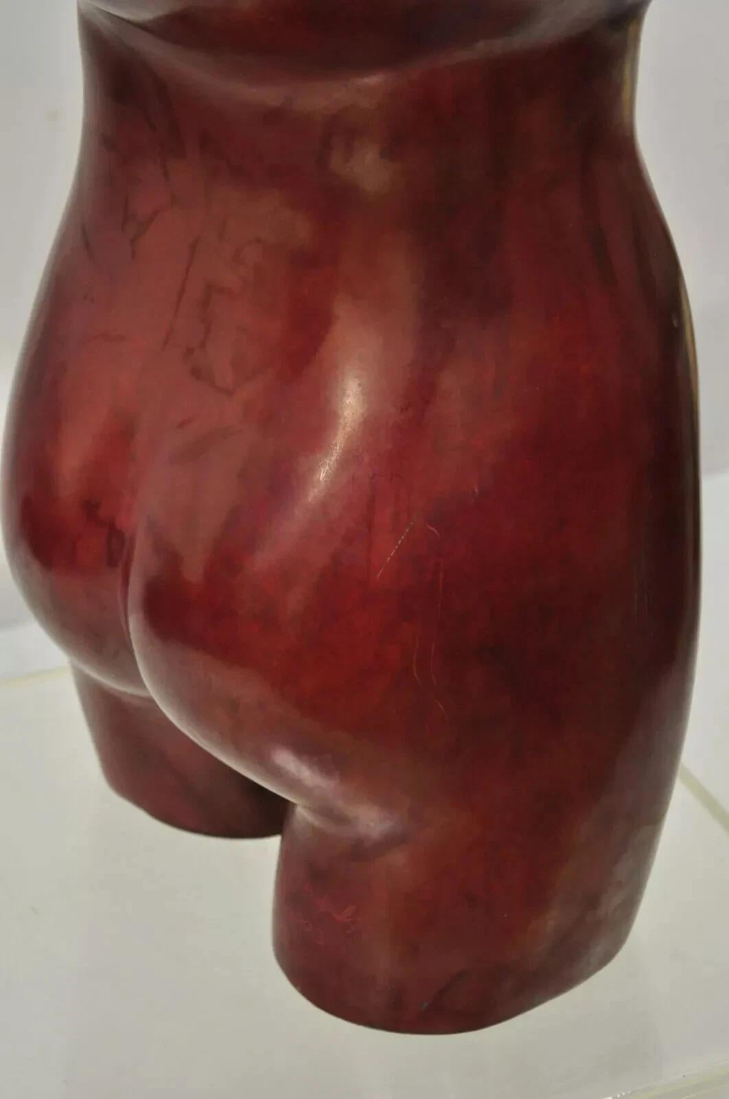 XX secolo Gary Spradling (1951-2006) Torso femminile nudo in bronzo rosso brunito Scultura d'arte in vendita