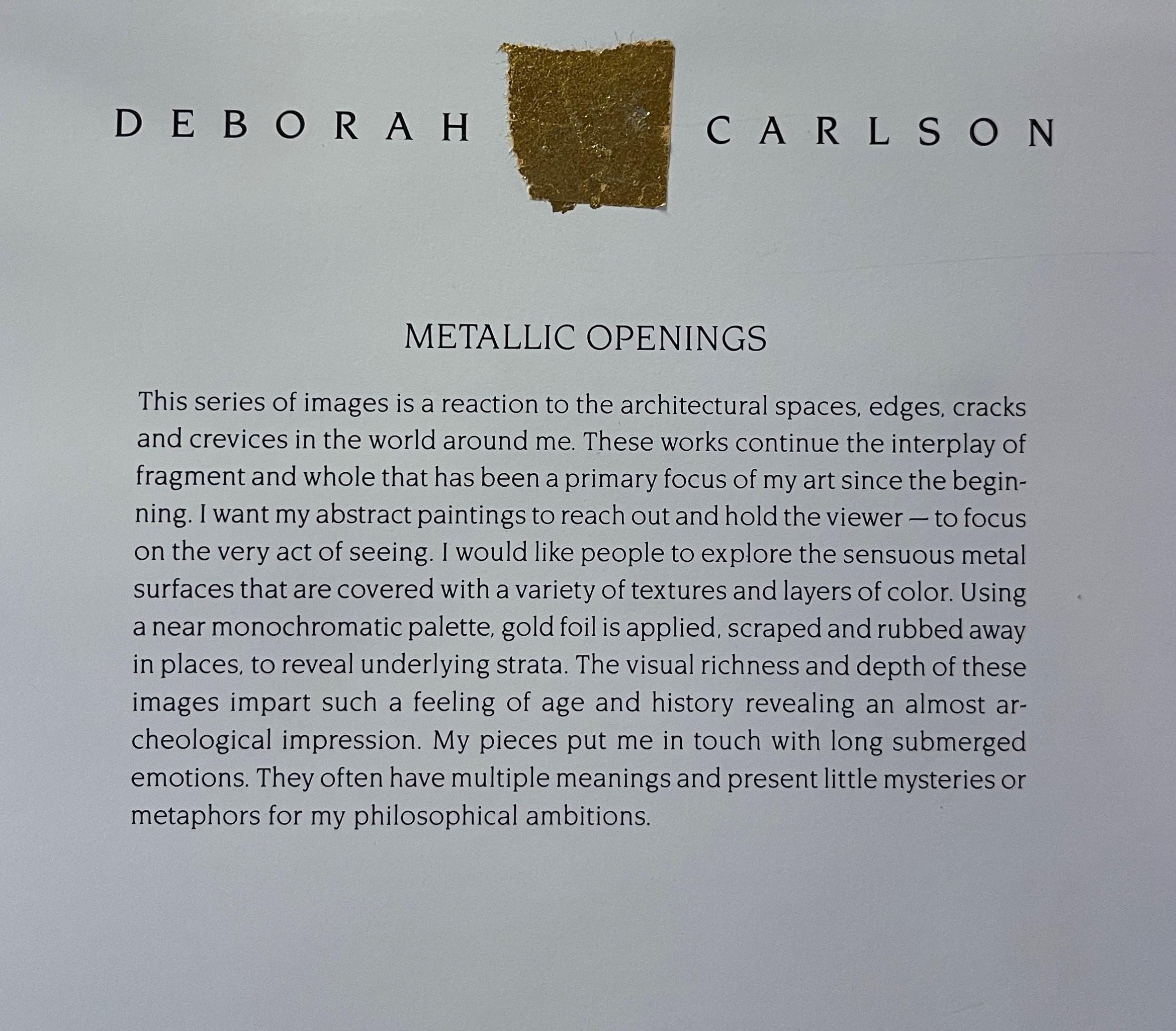 „Metallic Openings“ von Deborah Carlson, Original Gemälde in Mischtechnik im Angebot 1