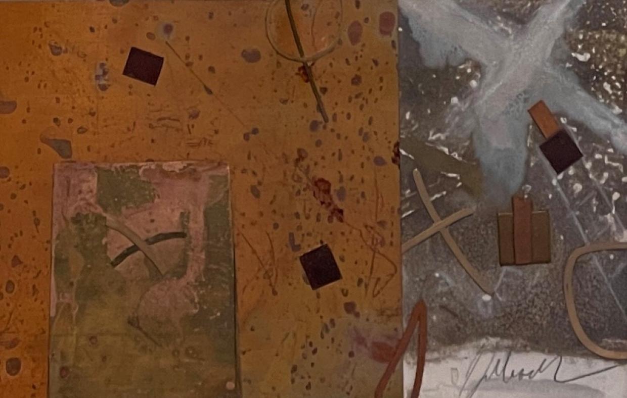 Gary Steffen Abstract Painting – „Metallic Openings“ von Deborah Carlson, Original Gemälde in Mischtechnik