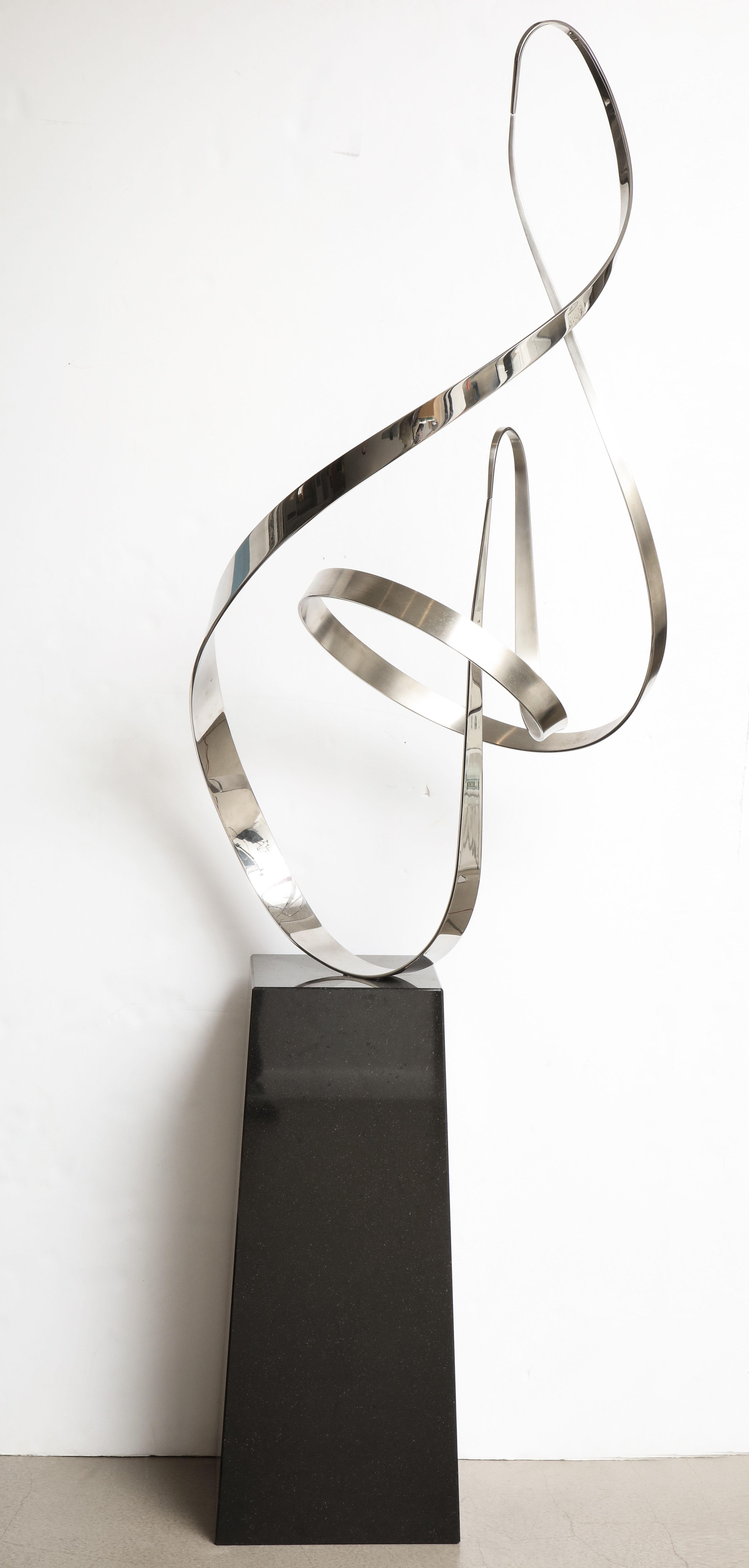 American Gary Traczyk Signed Stainless Steel Kinetic Sculpture 