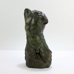 Sculpture de torse masculin nu en bronze de Gary Weisman