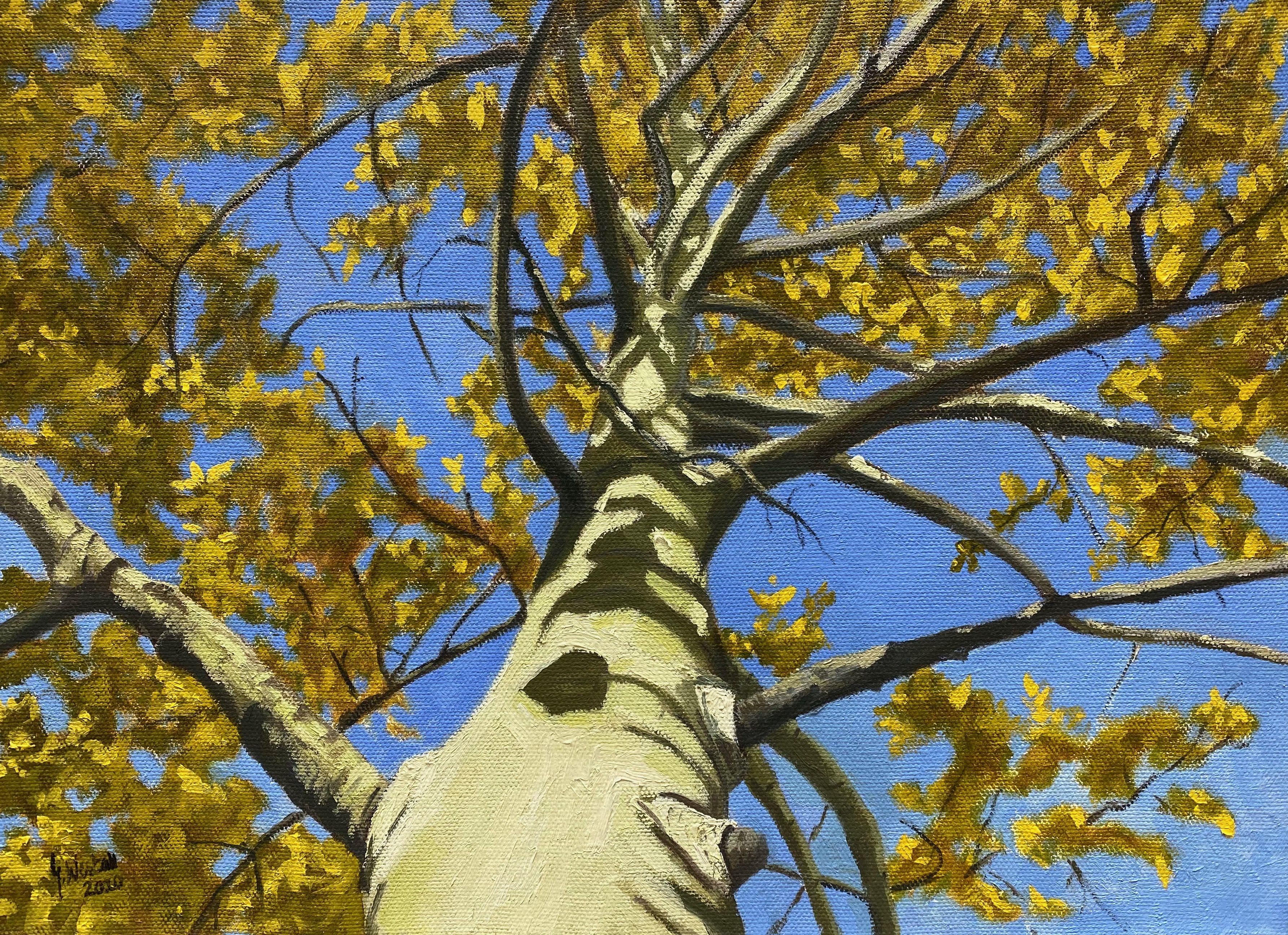 Aspen auf Erbfolge, Gemälde, Öl auf Leinwand – Painting von Gary Westall