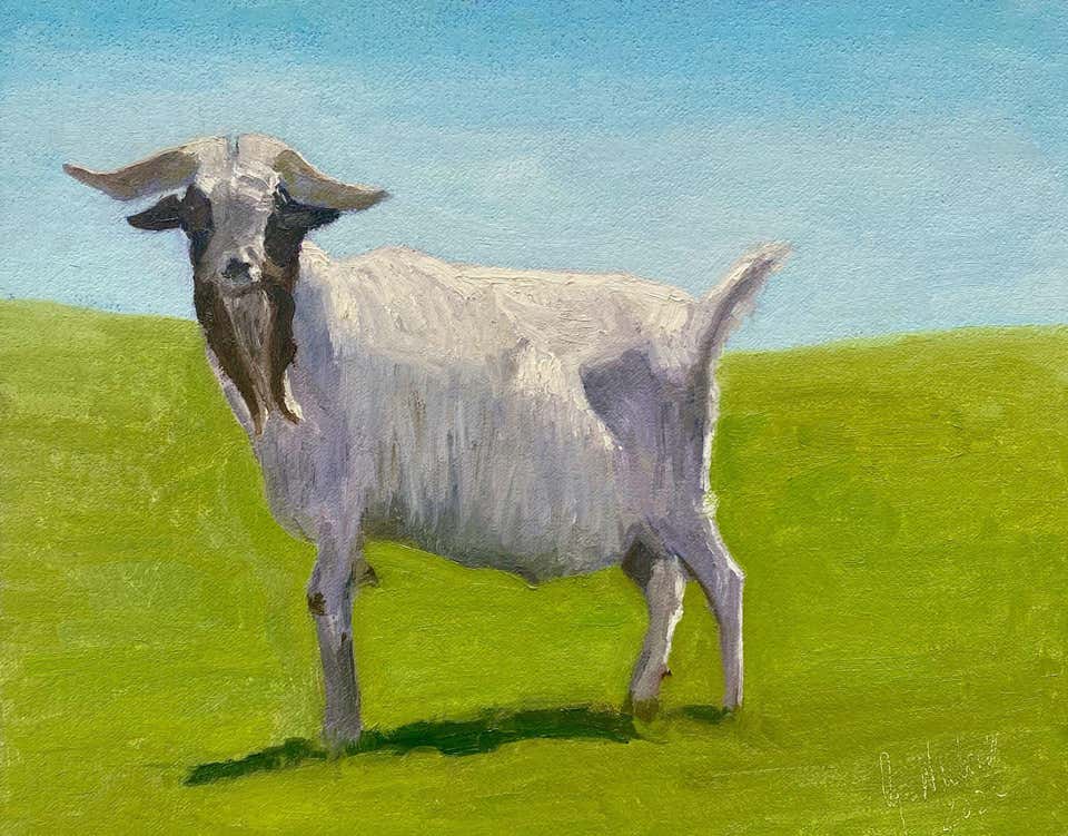 Goat Paining Goat Oil Painting - 172 For Sale on 1stDibs | goat painting