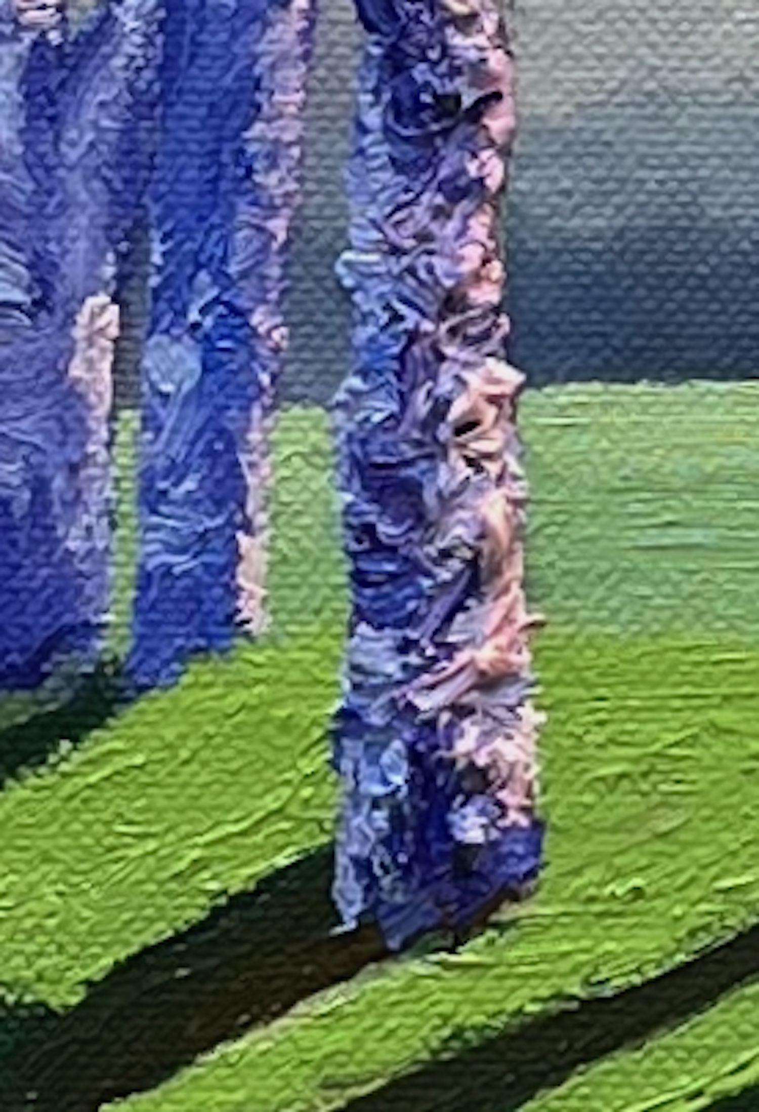 Bouleaux dans la lumière du soir, The Painting, Oil on Canvas en vente 3