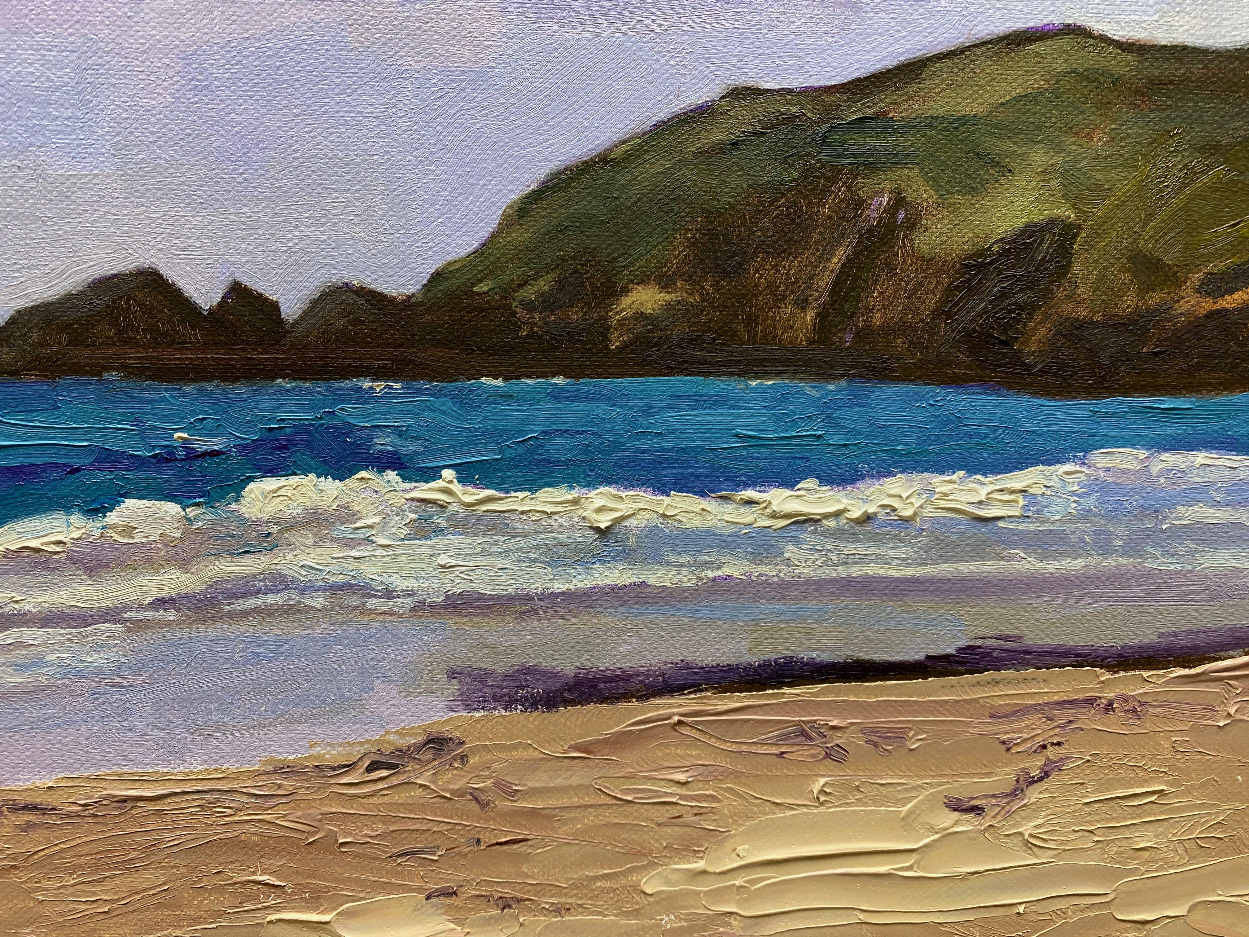 Rétrait de plage des Cornouailles, peinture sur toile en vente 1