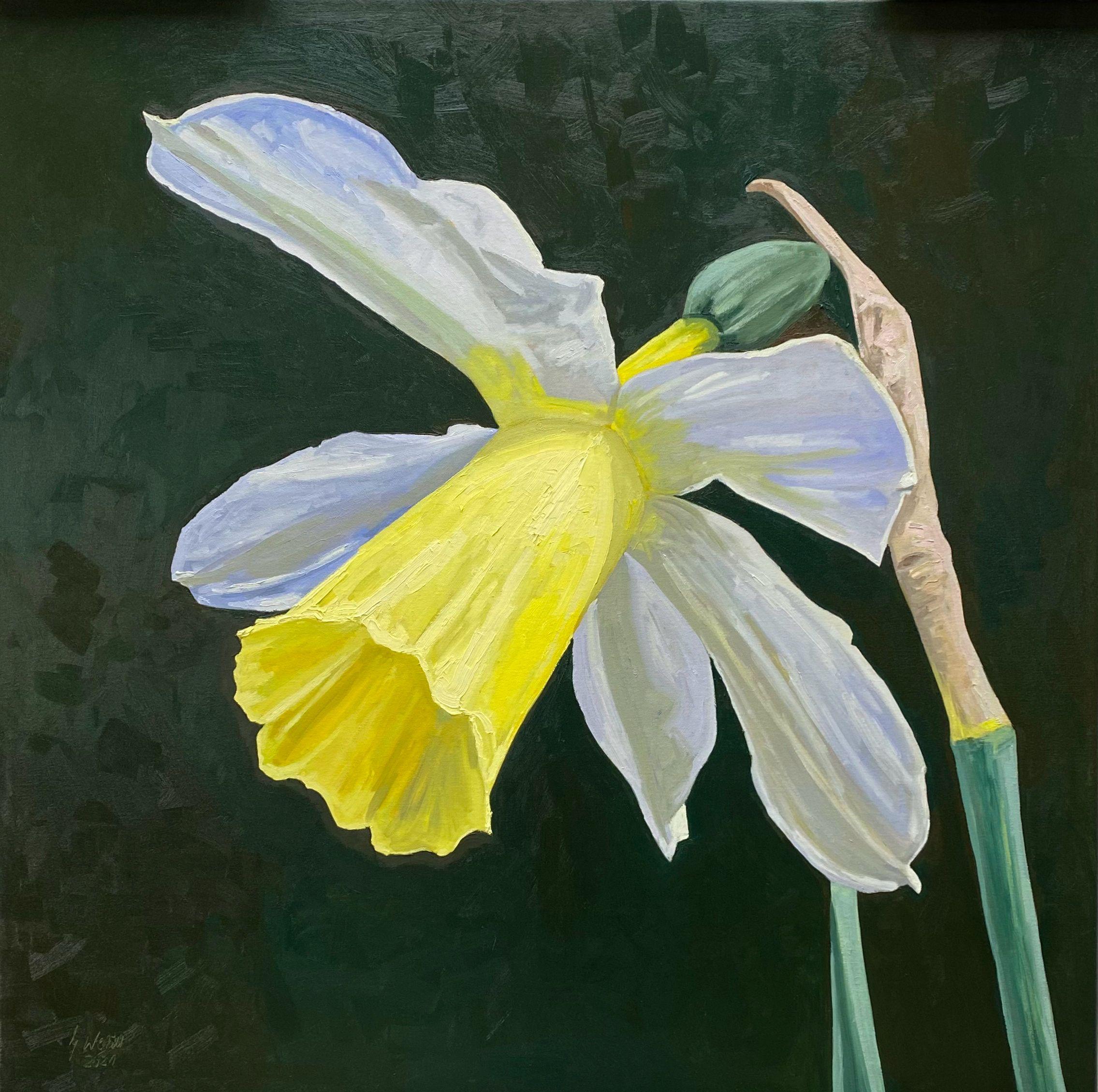 Daffodils Painting Narcissus Wall Art Original Art Jonquil Painting Soft Pastel
