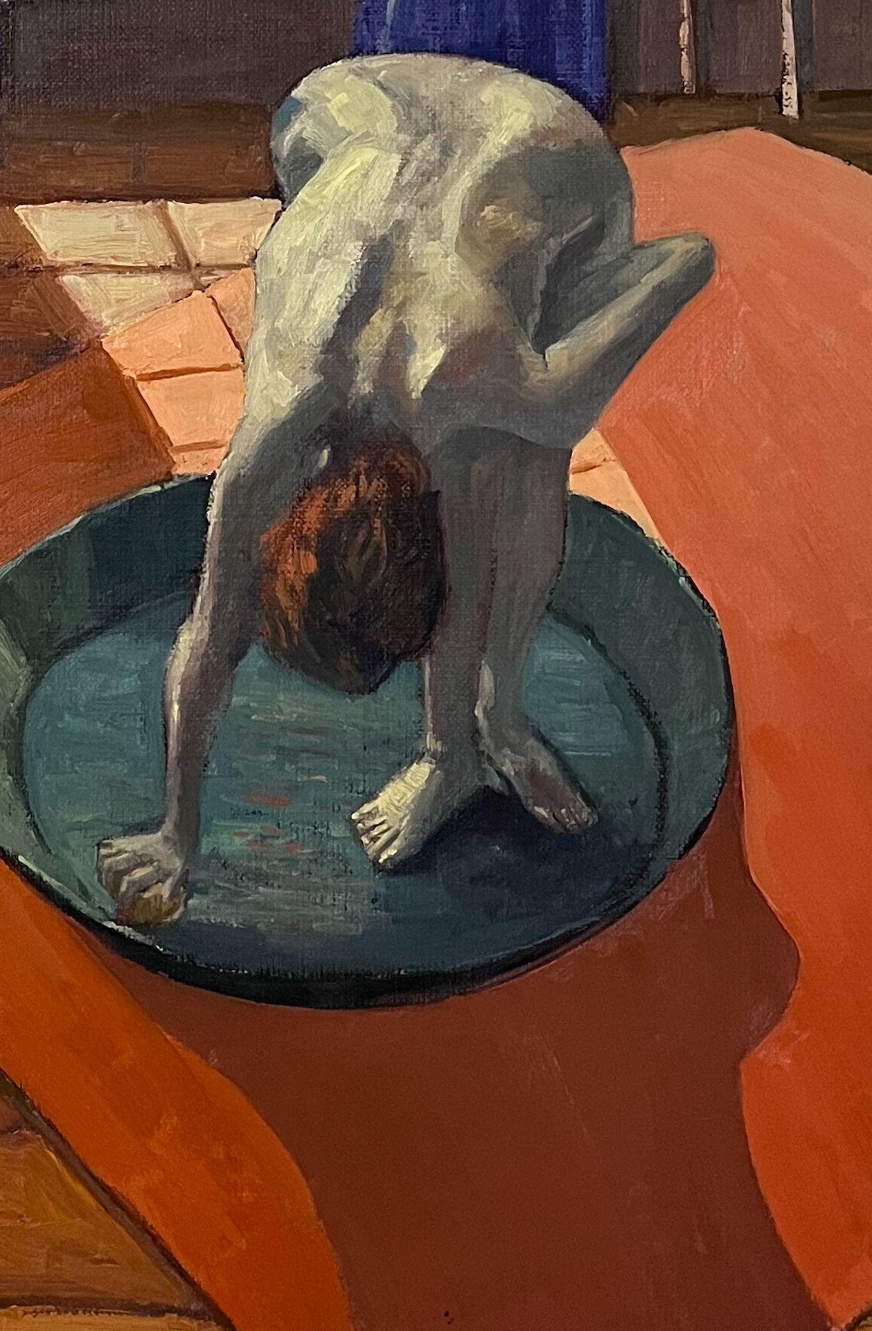 DER BADEZUBER - LE TUB 1885-86 AFTER EDGAR DEGAS, Gemälde, Öl auf Leinwand (Impressionismus), Painting, von Gary Westall