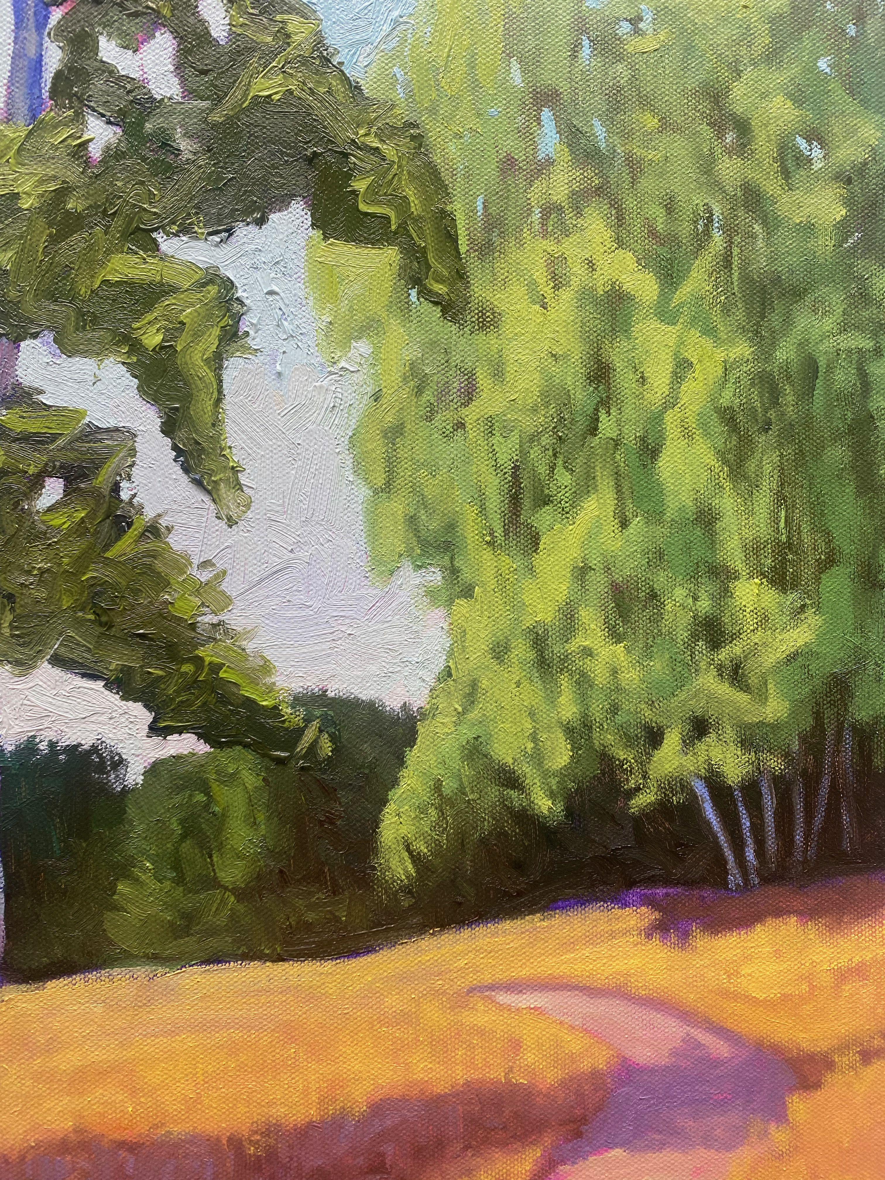 Edeltrauds Birchtrees II in Marxener Paradies, Gemälde, Öl auf Leinwand im Angebot 2
