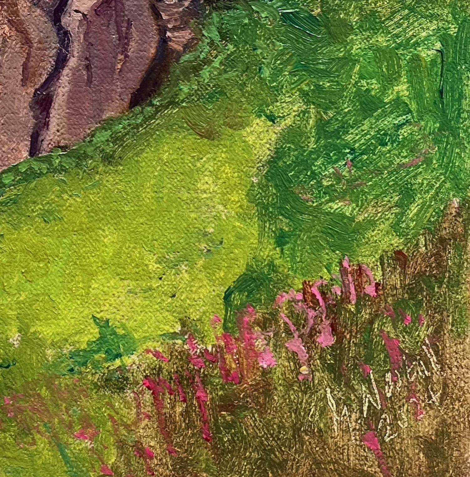 Externsteine I, Painting, Oil on MDF Panel For Sale 1