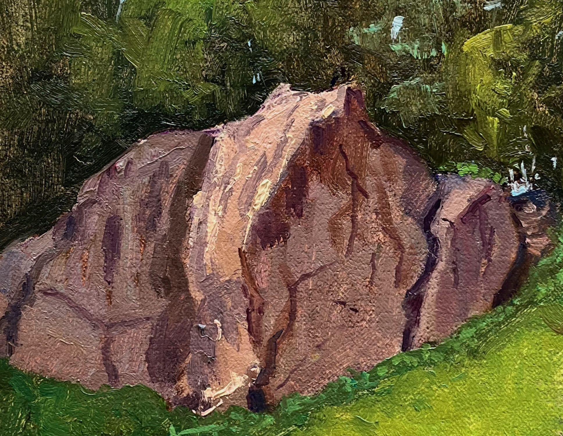 Externsteine I, Painting, Oil on MDF Panel For Sale 2