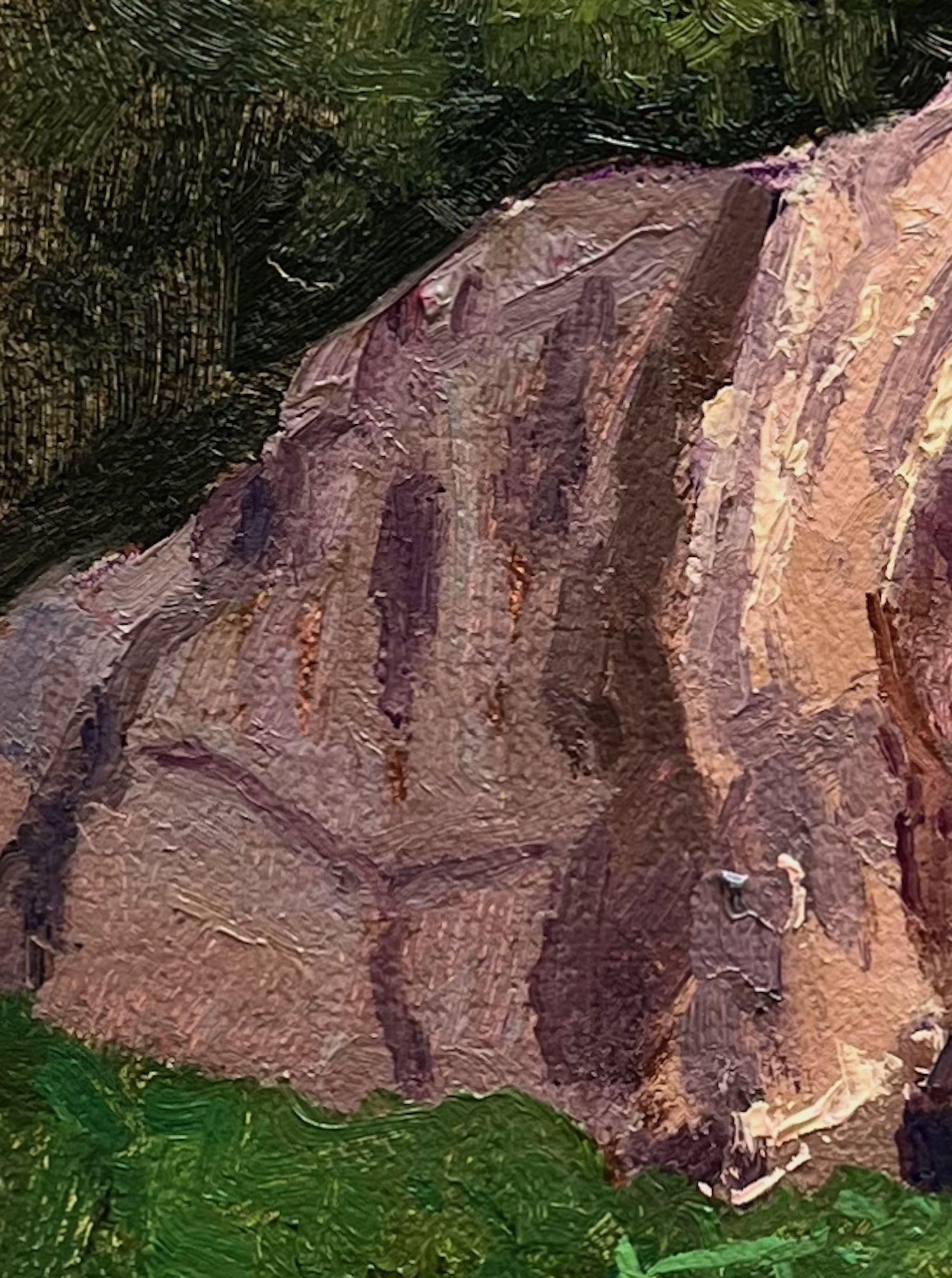 Externsteine I, Painting, Oil on MDF Panel For Sale 3