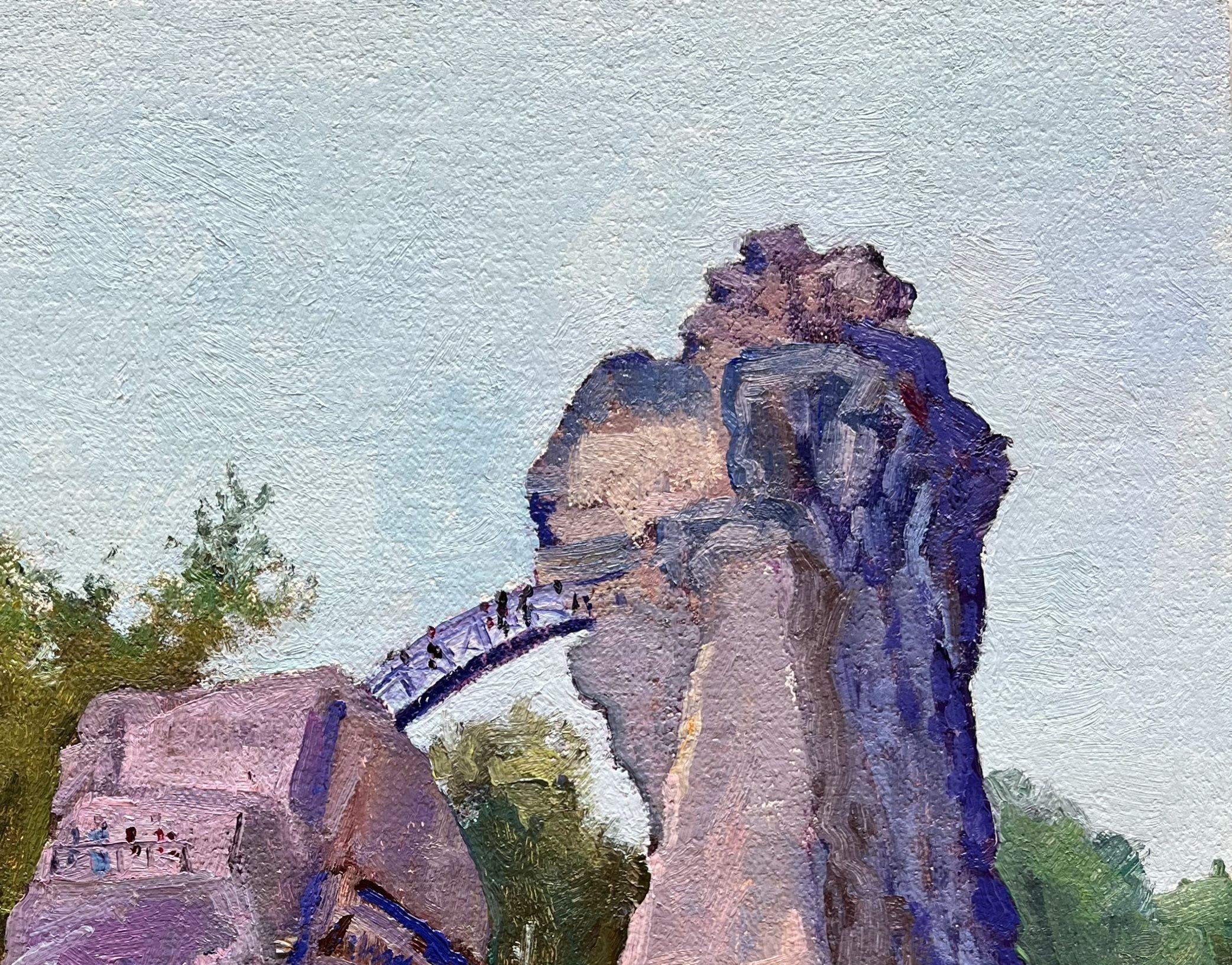 Externsteine II, Painting, Oil on MDF Panel For Sale 3