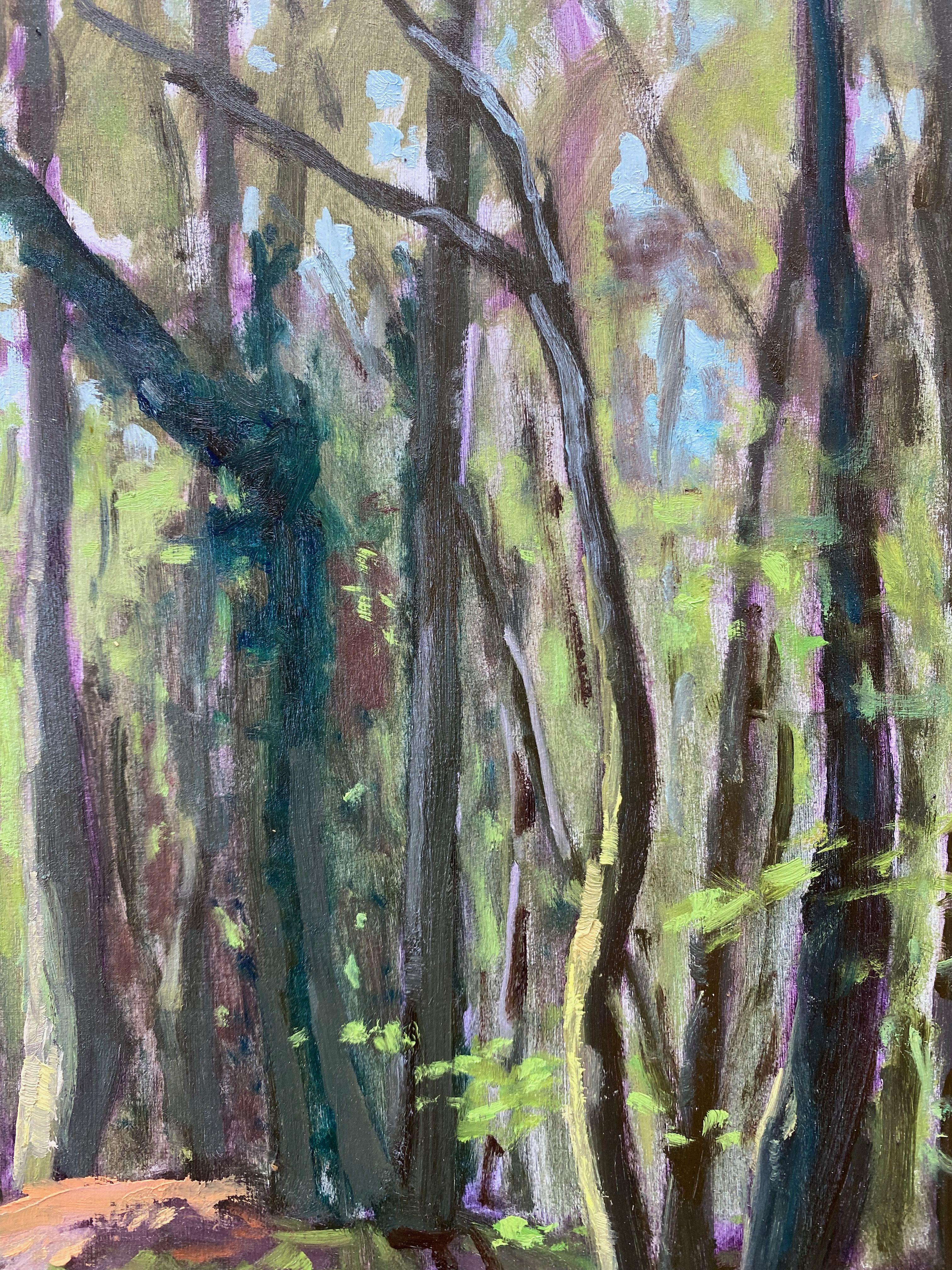 Forest Path, Painting, Oil on Canvas For Sale 1