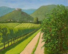 Hambacher Castle, Painting, Oil on MDF Panel