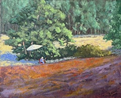 Heath painter, Painting, Oil on MDF Panel