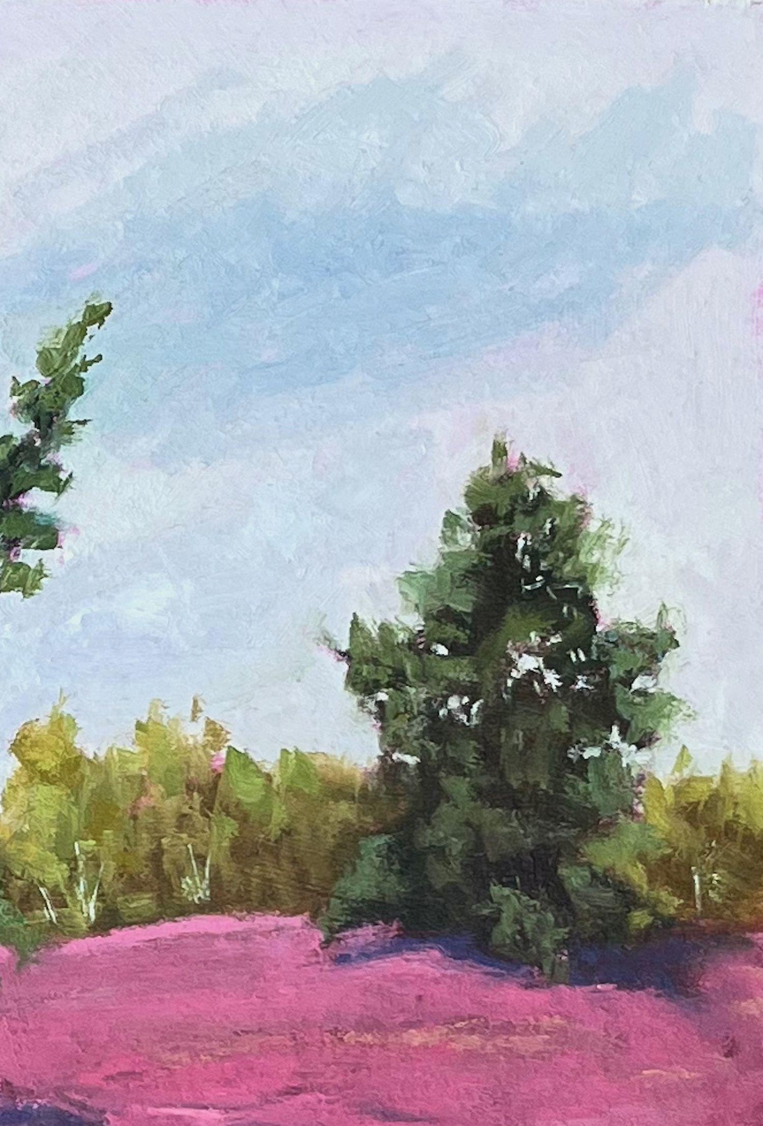 Gemalt en plein air in der LÃ¼neburger Heide. Wenn das Heidekraut blüht, sind die Farben einzigartig, und der Duft ist wunderbar.  Signiert unten rechts.  Öl auf HDF - 30 Ã- 24 cm :: Gemälde :: Impressionist :: Dieses Werk wird mit einem