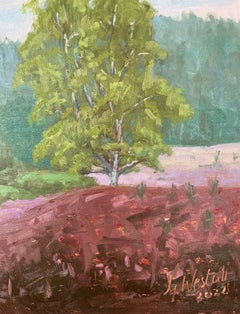 Por la mañana en Kirchdorferheide, Pintura, Óleo sobre panel MDF