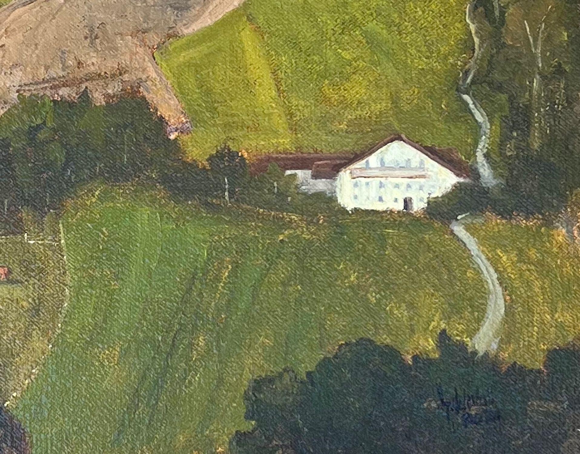 Kirchdorf Oberndorf - Marktes RÃ¶hrnbach 2020, Painting, Oil on Canvas For Sale 3