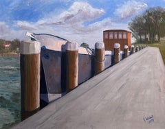 Porto di Lauterbach Ruegen II, Pittura, Olio su tela