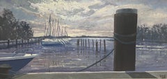 Lauterbach Harbour Ruegen, Gemälde, Öl auf Leinwand