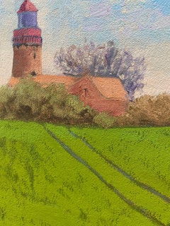 Lighthouse Bastorf, Painting, Oil on Canvas