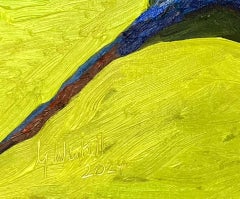 LONGING FOR SPRING SUNSHINE, Painting, Oil on MDF Panel