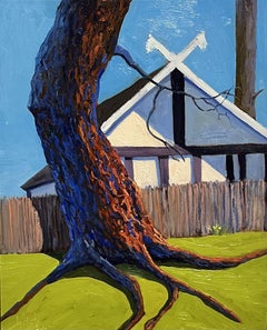 LONGING FOR SPRING SUNSHINE, Painting, Oil on MDF Panel