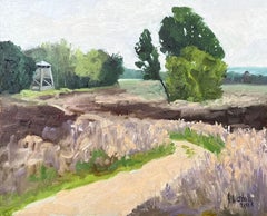 North tower Hiller Moor, Painting, Oil on MDF Panel