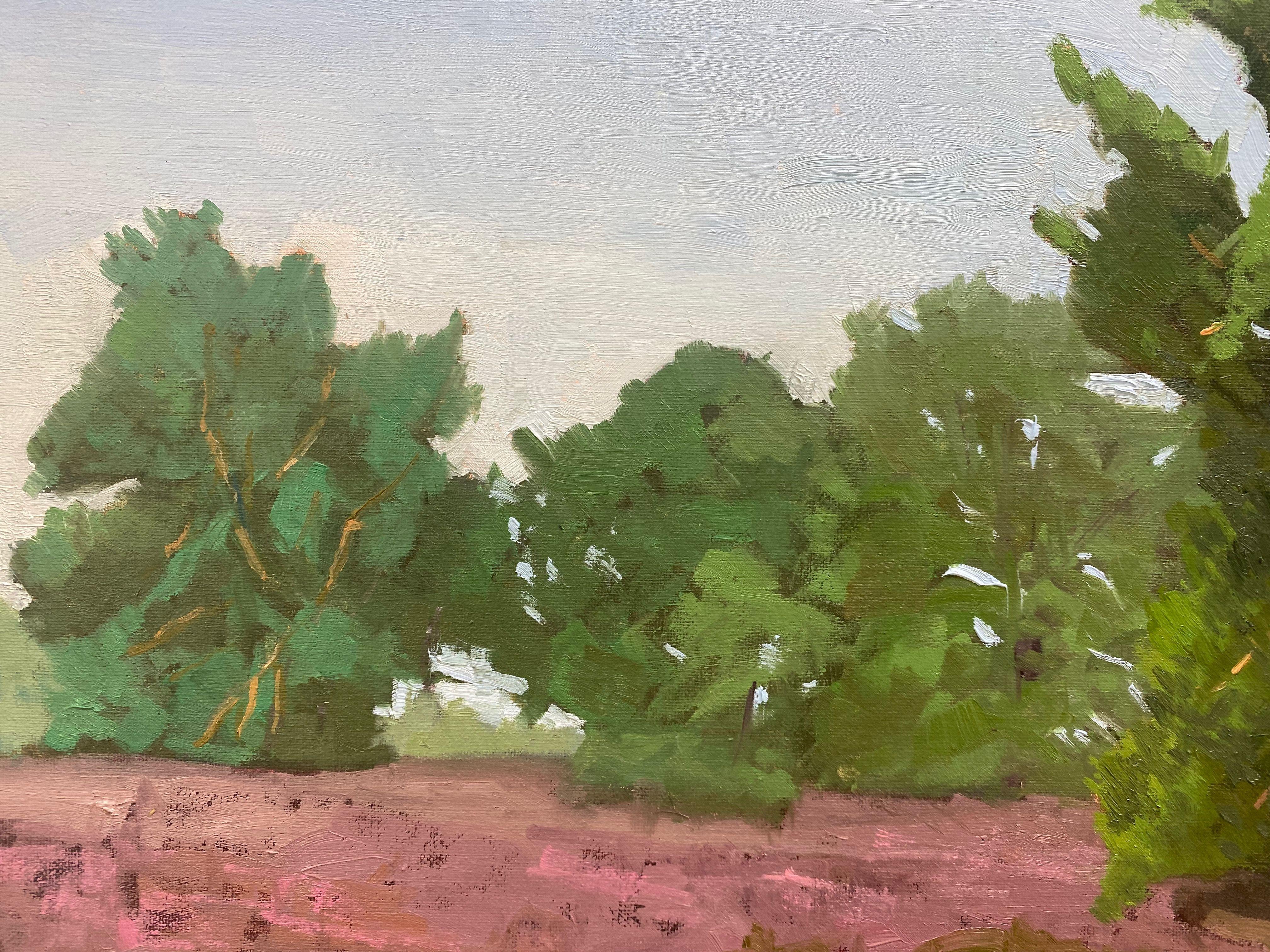 Crocevia di pini, Pittura, Olio su altro in vendita 2