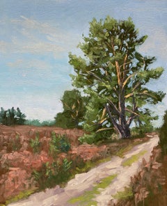 Pine tree in the Kirchd├╢rfer Heath, Painting, Oil on Other