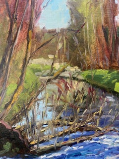 River Big Aue, Painting, Oil on MDF Panel
