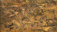 Strohbalken auf dem Wiehengebirge, Gemälde, Öl auf MDF-Tafel