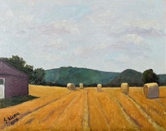 Balle di paglia, Pittura, Olio su pannello MDF