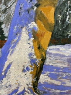 Winter walk, Painting, Oil on Canvas
