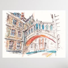Bridge of Sighs II, Giclee print, Oxford, Architecture, bridge