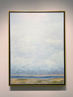 Gary Zack, "Summer Sky", 40x30 Ocean Shore Landscape Oil Painting on Canvas