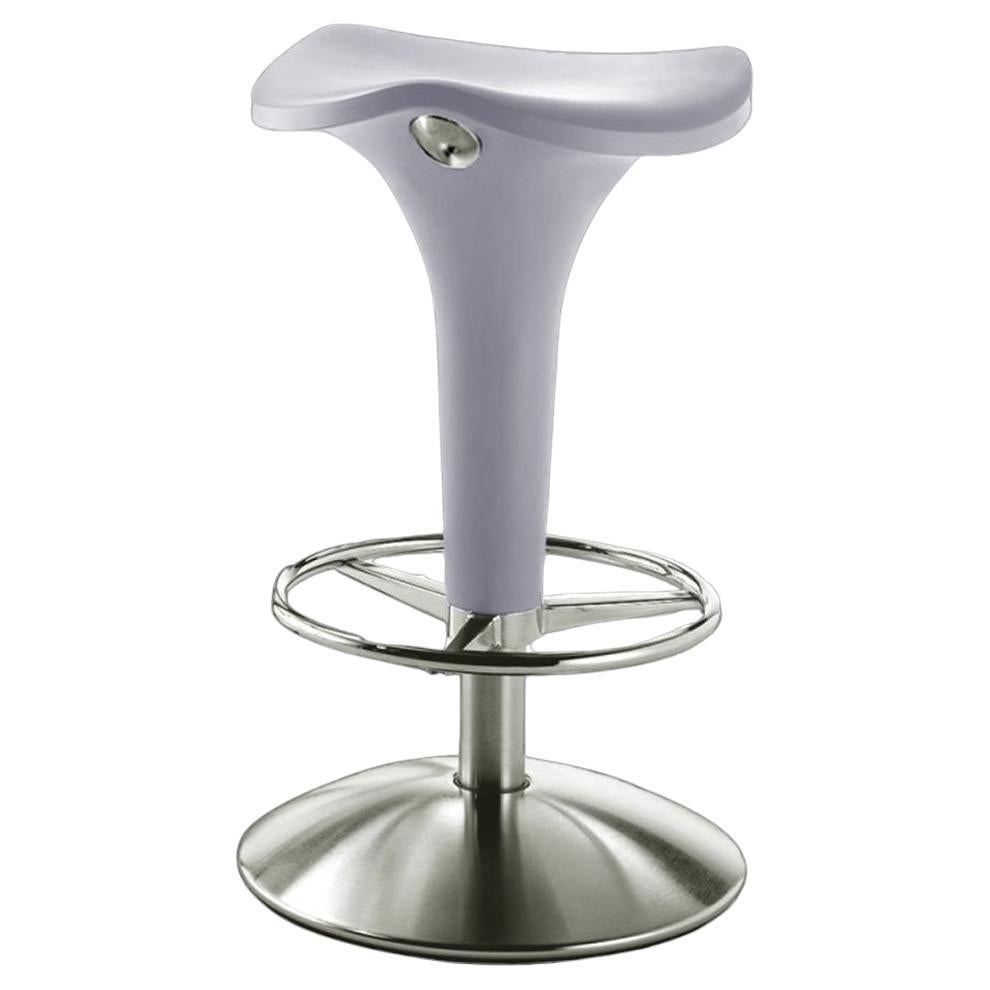 Tabouret selle réglable au gaz Rexite Zanzibar design Raul Barbieri - Gris perle
