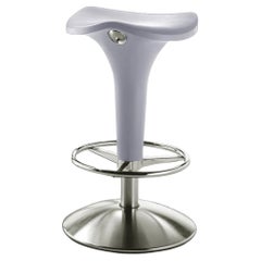 Tabouret selle réglable au gaz Rexite Zanzibar design Raul Barbieri - Gris perle